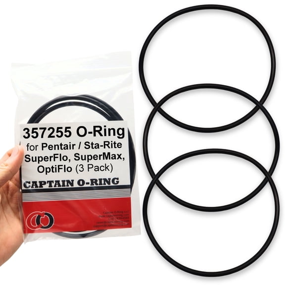 Captain O-Ring - Replacement 357255 Lid O-Ring for Pentair SuperFlo Sta-Rite SuperMax Pool and Spa Pump 3 Pack