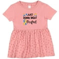 thumbnail image 3 of Inktastic Just Down Right Perfect Down Syndrome Awareness Ribbon Girls Baby Dress, 3 of 5