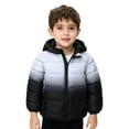 thumbnail image 4 of SGMVNU Winter Coats for Boys and Girls Gradient Color Zipper Puffer Jacket Cute Down Coats Packable Outerwear with Pockets for Kids(Size 2-3 Years, Black), 4 of 6