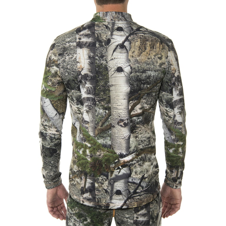 Mossy Oak Men's Ultimate Cold Gear Fitted Baselayer Top Mountain Camo 