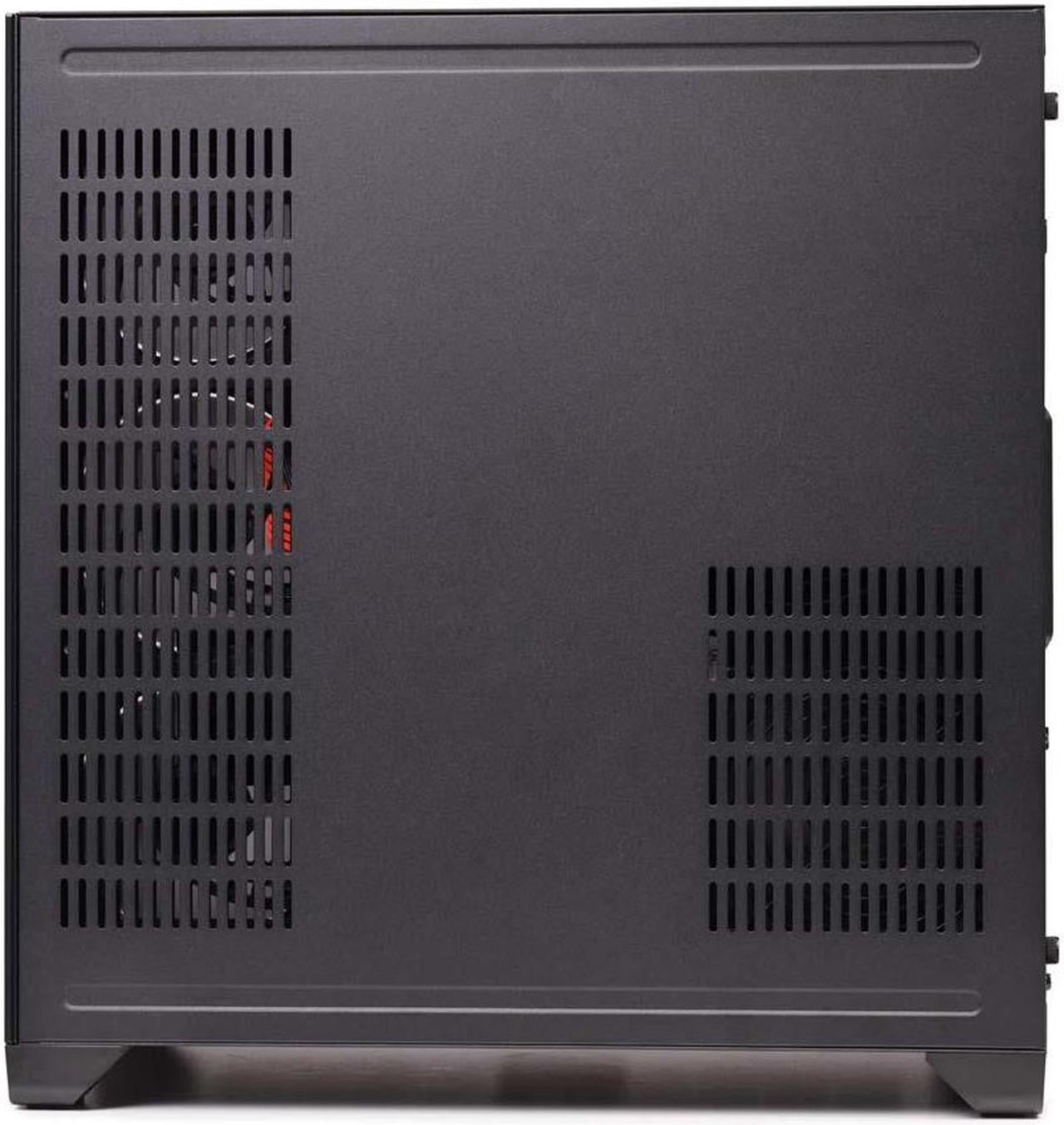 WJCOOLMAN Lonely Warrior PRO Black Computer Case Panoramic Version 2 Sides Transparent Glass Gaming Chassis Support 10 Fan Positions 360 AIO Support ATX/M-ATX Gming Case High-Airflow Design