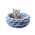 thumbnail image 2 of Pet Bed Basket with Pure Cotton Knitted Material for Warm and Soft Litter Experience, 2 of 5