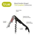 thumbnail image 2 of True Jetsetter Double Hinged TSA Compliant Corkscrew, Wine Opener, Black, 2 of 6