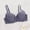 Gray GY75B, variant on Bras Women Womens Underwear Gathered No Underwire Bras Solid Color Thin Brassiere Loose Casual Wear Gray 75B