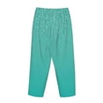 thumbnail image 3 of Lsque Turquoise Glitter Print Women's Pajama Pants, Lounge Pant - Comfortable Home Wear,Elastic Waistband, Stylish Design-Large, 3 of 9