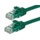 Monoprice Flexboot Cat6 Câble de Raccordement Ethernet - Cordon Internet Réseau - RJ45 Brin 550Mhz UTP Pur Fil de Cuivre Nu 24AWG 1ft Vert – image 1 sur 2