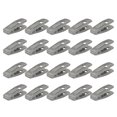 thumbnail image 1 of 20Pcs Non Slip Velvet Hangers Clips Ivory Strong Finger Flocked Clips Pant Clothes, 1 of 11