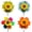 Orange 1PCS & Green 1PCS & Light Blue 1PCS & Multicolour 1PCS, variant on 1PCS Cute Sunflower Windmills Colorful Flower Wind Rotater with Stake Sunflower Wind Swivel Sculptures for Yard Patio Garden Party Outdoor Decor 29.5inch