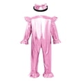 thumbnail image 4 of Miaeowve Toddler Baby Girls Metallic Romper Long Sleeve Ruffled Bodysuit Sparkly Birthday Party Outfit Pink 12-18M, 4 of 7