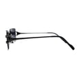 thumbnail image 4 of Rimless Rectangular Luxe OG Mens 90s Rapper Sunglasses Gunmetal Smoke, 4 of 4