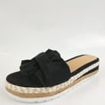 thumbnail image 3 of Patlollav Womens Woman Bowknot Beach Summer Slippers Platform Slope Heels Plus Size Shoes, 3 of 4
