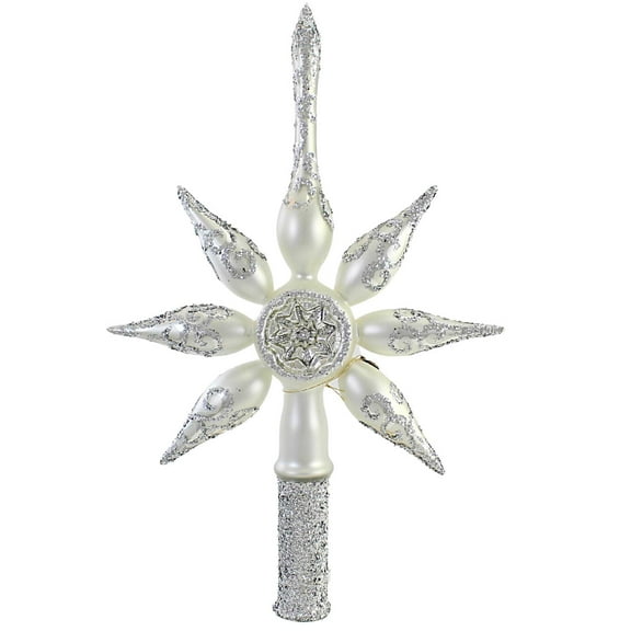 Blubom 13.00In Silver Glitter Reflector Star, Glass, Tree Topper Final Christmas 2020680