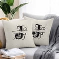 thumbnail image 2 of Throw Pillow Covers 18x18 Inch Set of 2, Letter J Waterproof Outdoor Pillow Covers, Monogram Words Decorative Cushion Pillowcases for Couch, Sofa, Bed, Garden, Patio, 2 of 9