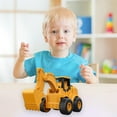 Push Powered Engineering Vehicle Toy For Kids With Movable Parts And