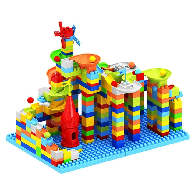 Bloques de construcción grandes compatibles con bloques de construcción duplo, juego de bloques de construcción grandes, bloques de construcción para niños a partir de 2 años con caja de bloques,