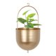thumbnail image 4 of Nórdico Creativo Hierro Forjado Cesta Maceta Rábano Verde Suculento Balcón Interior Maceta (oro S), 4 of 9