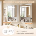 thumbnail image 6 of Giantex Medicine Cabinet w/Mirror and Lights, Recessed or Wall Mounted LED Bathroom Storage Organizer, 6 of 6