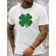 thumbnail image 1 of [Lucky Four-Leaf Clover Tee] Casual Lightweight Men's Lucky Four-Leaf Clover Print T-Shirt - Comfy Crew Neck Tee for Summer, 1 of 5