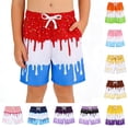 thumbnail image 2 of Boys Ice Cream Swim Shorts Funny Ice Cream Baseball Shorts Kids Quick Dry Summer Beach Swim with Pockets 5-14 Years, 2 of 7