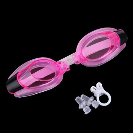 Anti Fog UV Swimming Goggles Adjustable Glasses With Nose Clip Ear Plug for .