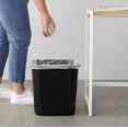 thumbnail image 6 of Rectangular Plastic Office Wastebasket, 14.4"L x 10.3"W x 15"H, 7 Gallon, Black, Easy to Clean, Pack of 2 Trash Bins, 6 of 12