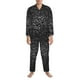 thumbnail image 3 of Fotbe Black And White Dotted Pijama de Hombre con Estampado de Manga Larga, Conjunto de 2 Piezas, Ropa de Dormir Suave y Cómoda con Bolsillos-Medium, 3 of 7