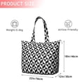 thumbnail image 4 of Black White Geometric Checkered Pattern Travel Tote Bags for Women Carry On,Large Weekender Bags for Women Travel,Multi Functional Duffle Bag for Work,Shopping,Sports, 4 of 5