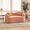 Pink, variant on 66" Curved Loveseat Sofa for Living Room, Deep Seat Chenille Cloud Couch with 2 Throw Pillows, Modern Love Seat for Small Spaces, No Assembly Required, Pink