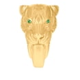 thumbnail image 2 of 10k Yellow Gold Mens Green Cubic Zirconia Panther Animal Wildlife Ring 25.1mm Long Ring for Men, 2 of 2