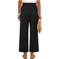 thumbnail image 6 of POROPL Womens Wide Leg Pants Palazzo Summer Beach High Waisted Flowy Pants with Pockets, 6 of 6