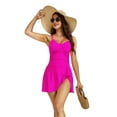 thumbnail image 6 of FOLUNSI Womens One Piece Swimsuits Tummy Control Bathing Suit Gold Metal Tie Knot Swim Dress S-XXL, 6 of 7