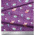 thumbnail image 2 of Soimoi Poly Crepe Fabric Dot,Fish & Cat Kids Printed Fabric 1 Yard 52 Inch Wide, 2 of 3