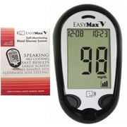 EasyMax V Talking Self-Monitor Blood Glucose System Meter for GlucoManager Travel