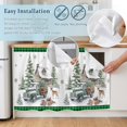 thumbnail image 4 of Christmas Cabinet Curtains 28"x51" Sink Skirt for Bathroom Kitchen, Farmhouse Truck Trees Elk Gifts Winter Plaid Green Self Stick Adhesive Under Desk Covers Tall Laundry Cabinet Storage Organizer, 4 of 8