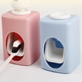 thumbnail image 2 of FRCOLOR toothpaste squeezer Automatic Toothpaste Dispenser Squeezer Made from Wheat Stalk Material Pink Wall Mount for Storage Use Small Size 2PCS,3.74"X2.28"X2.17", 2 of 5