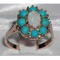 thumbnail image 2 of LBG 14K Rose Gold Womens Opal & Turquoise Cluster Ring - Size 10 - Sizes 4 to 12 Available, 2 of 4