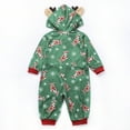 thumbnail image 4 of GRNSHTS Family Matching Pajamas Set Christmas Reindeer Hooded Onesies Zipper Romper Holiday Sleepwear, 4 of 8