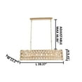 thumbnail image 2 of Bethel GOLD RECTANGULAR FRAME CHANDELIER WITH CLEAR GLASS BALLS, 2 of 2