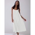 thumbnail image 5 of Women Dresses Spaghetti Strap V Neck Casual Sleeveless Sundress YS8131-White L, 5 of 8