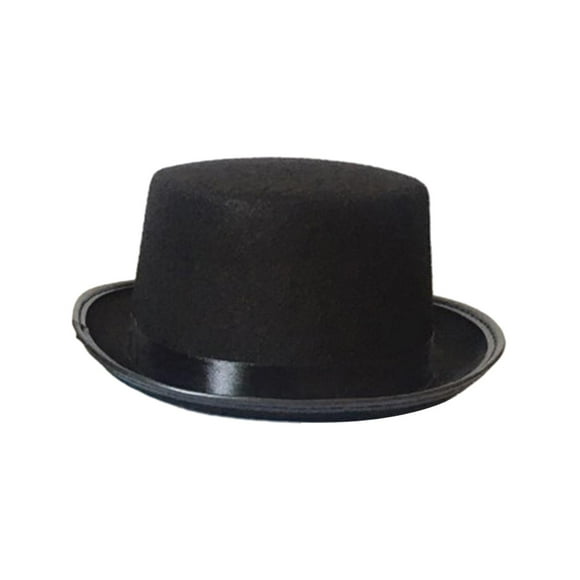 Sombrero de copa negro Yinane Estilo vintage para adultos