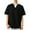 hgg170-Black, variant on Mens Solid Color Mock Layer Short Sleeve Tee Two Tone Design Casual Cotton Fabric Fashion Forward Round Neck Top