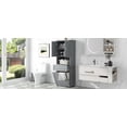 thumbnail image 4 of Tall Bathroom Cabinet with Laundry Basket, Large Storage Space Tilt-Out Laundry Hamper and Upper Storage Cabinet, Grey, 4 of 67
