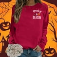 thumbnail image 3 of Cute Ghost Halloween Sweatshirts for Women 2025 Long Sleeve Crewneck Spooky Season Graphic Sweatshirt Pullover Tops, 3 of 4