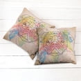 thumbnail image 6 of Ambesonne Pug Throw Pillow Cover 2 Pack, Vibrant Colored Line Art, 20", Multicolor, 6 of 7