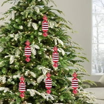 XYAIYT 6 Pack Christmas Ornaments Christmas Tree Ornaments Plastic Shatterproof Ball Pendant Set Electroplated Holiday Tree Hanging Ornaments Small Unique Hex Star 4.3in Red