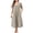 Khaki summer dresses for women, variant on Usmixi Summer Dresses for Women Casual Solid Pocket Loose Swing Cotton Linen Button Shirt Dresses 2023 Short Sleeve V-Neck Plain Long Formal Dress Wine l