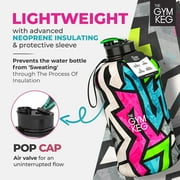 The Gym Keg Sports Water Bottle 2.2 L Insulated Half Gallon Carry Handle Big Water