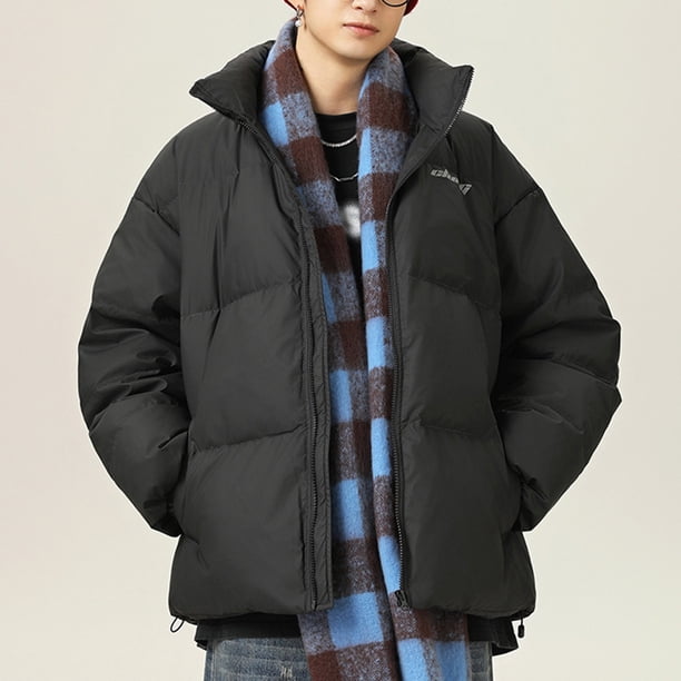 Puntoco Chaqueta De Manga Larga Para Exteriores Con Cremallera Y Bolsillo Grueso Impermeable De Color Sólido A La Moda Para Hombre