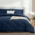 thumbnail image 3 of Juego de edredón CozyLux California King Navy, 7 piezas, 3 of 4