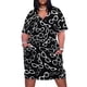 thumbnail image 2 of Vestido de verano holgado con bolsillos para mujer traje blanco con estampado de gafas de varias formas, 2 of 7